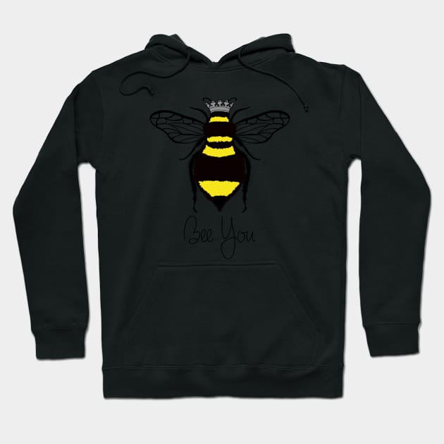 Bee you bumblebee with crown Hoodie by KaisPrints